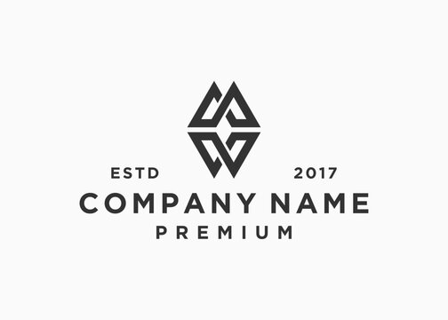 letter mw logo design vector illustration template