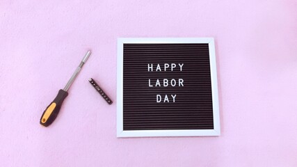 happy labor day signboard