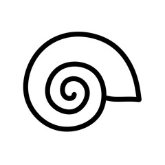 snail icon with line design