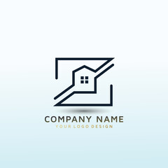 Abstract and unique real estate logo letter Z