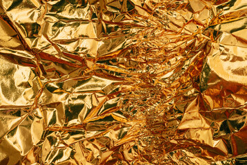 Background golden yellow, bright foil