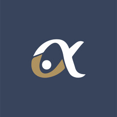 the letters OX. vector logo monogram alphabet minimalist design