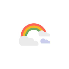 rainbow icon designed in colored flat style in weather icon theme