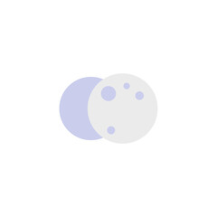 moon eclipse flat icon