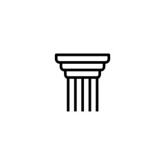 Pillar line icon isolated on white background