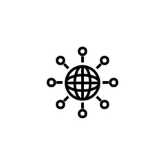 World globe line icon