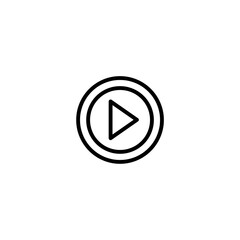 Play button line icon