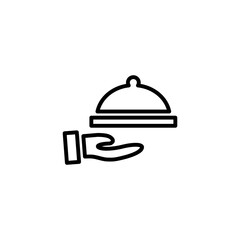 Food tray different style line icon
