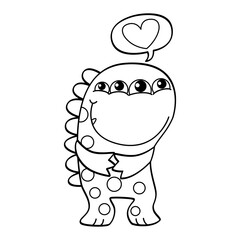 Monster in love clipart