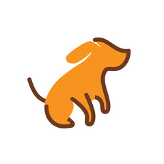 Cute dog logo symbol design illustration. Clean logo mark design. Illustration for personal or commercial business branding.