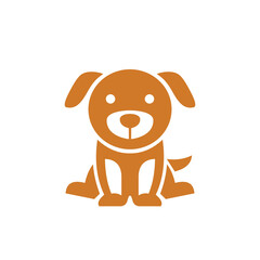 Cute dog logo symbol design illustration. Clean logo mark design. Illustration for personal or commercial business branding.