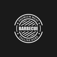 Fototapeta na wymiar rustic barbecue badge emblem logo