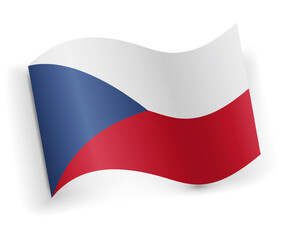 Naklejka premium Czech Republic flag