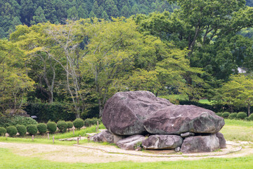 奈良の明日香村、石舞台古墳