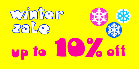 decorative composition, where on a bright yellow background the bright text 