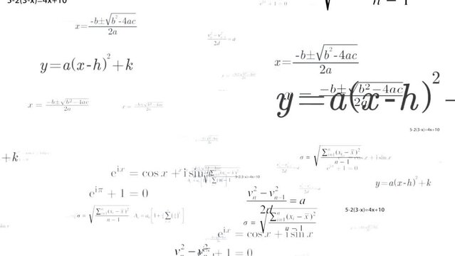 Math Equation On A Plain Whte Background