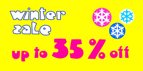 decorative composition, where on a bright yellow background the bright text 