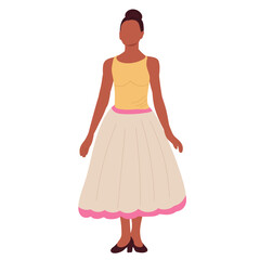 woman on white background, isolated vector