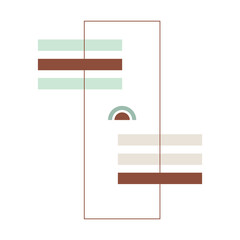 Vector modern Abstract geometric composition. Geometric design, minimalism, geometric shapes. Logo design