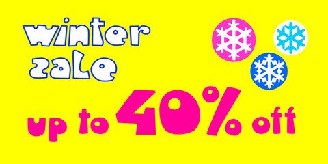 decorative composition, where on a bright yellow background the bright text 