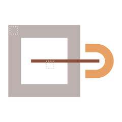 Vector modern Abstract geometric composition. Geometric design, minimalism, geometric shapes. Logo design