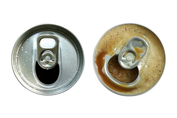 Iced Latte Coffee Cans opened isolate.