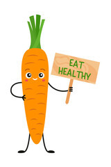 Cute carrot with 