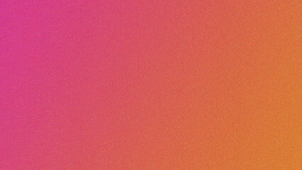 Neon orange and neon pink color gradient grain texture background.