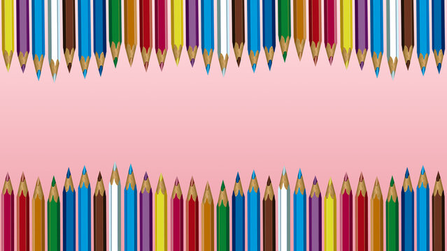 Pencils background, colorful pencils, isolated on white background, colorful pencil background