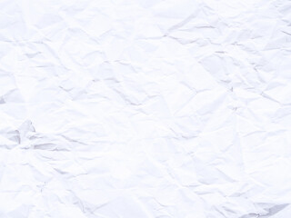 Texture of crumpled and wrinkled white paper