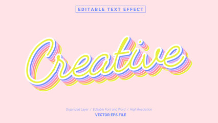 Editable Creative Font Design. Alphabet Typography Template Text Effect. Lettering Vector Illustration for Product Brand and Business Logo.
