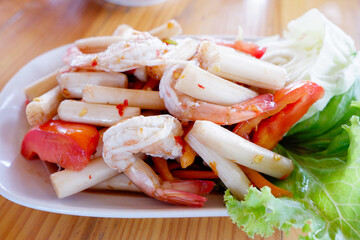 Som Lai with Fresh Shrimp northeastern food.