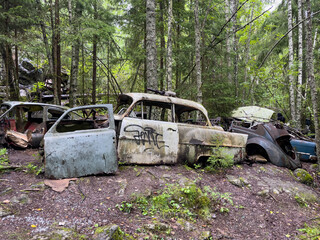 Autofriedhof Båstnäs in Schweden