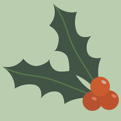 Christmas eve winter art on the white isolated background.