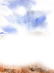 Watercolor background texture fall colors autumn mood space for text