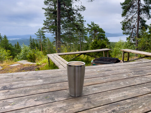 Kaffeepause auf Gipfel in V&auml;rmland, Schweden