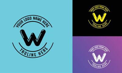 Modern Brand monogram Initial letter W Logo design 