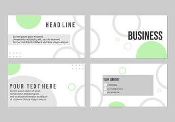 business presentation templates set.geometric design with circle elements.Use for modern powerpoint, presentation background, brochure design, website slider, landing page, annual report, company prof