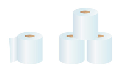 toilet paper icon set