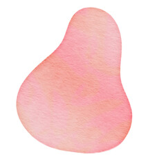 Watercolor Abstract shape Red blob.	
