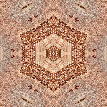 Kinetic pattern for background design. Arabesque ethnic texture. Geometric stripe ornament cover photo. Repeated pattern design for Moroccan textile print. Turkish fashion for floor tiles and carpet