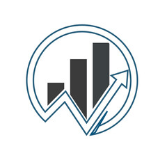 graph chart logo illustration up