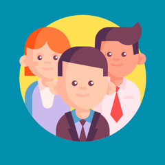 Ilustration logo network team for logo bussiness