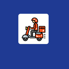 Illustration logo,icon delivery order.