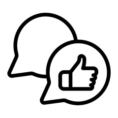 Obraz premium like finger line icon