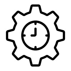 Time management line icon