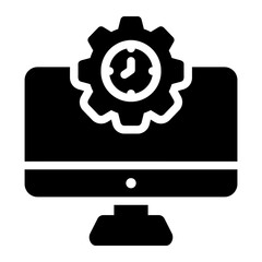 Time management glyph icon