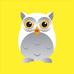 Art illustration seamless design concept colorful icon symbol logo of owl