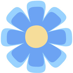 Cartoon Cute Flower Doodle Illustration