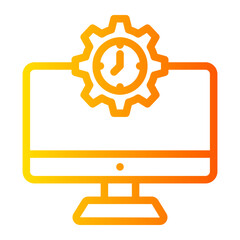 Time management gradient icon